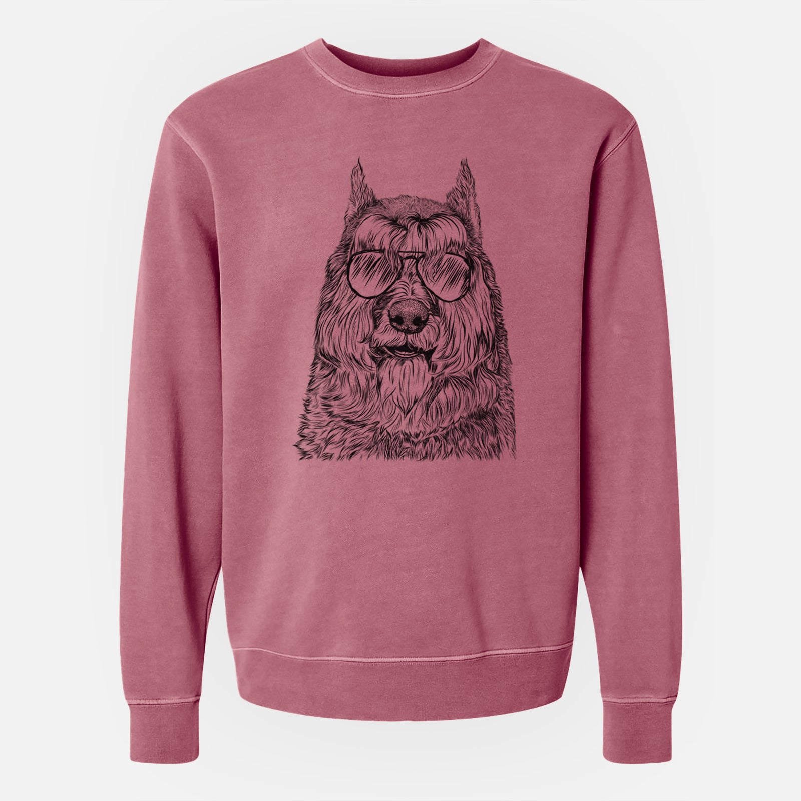 Aviator Sabre the Bouvier Des Flandres - Unisex Pigment Dyed Crew Sweatshirt