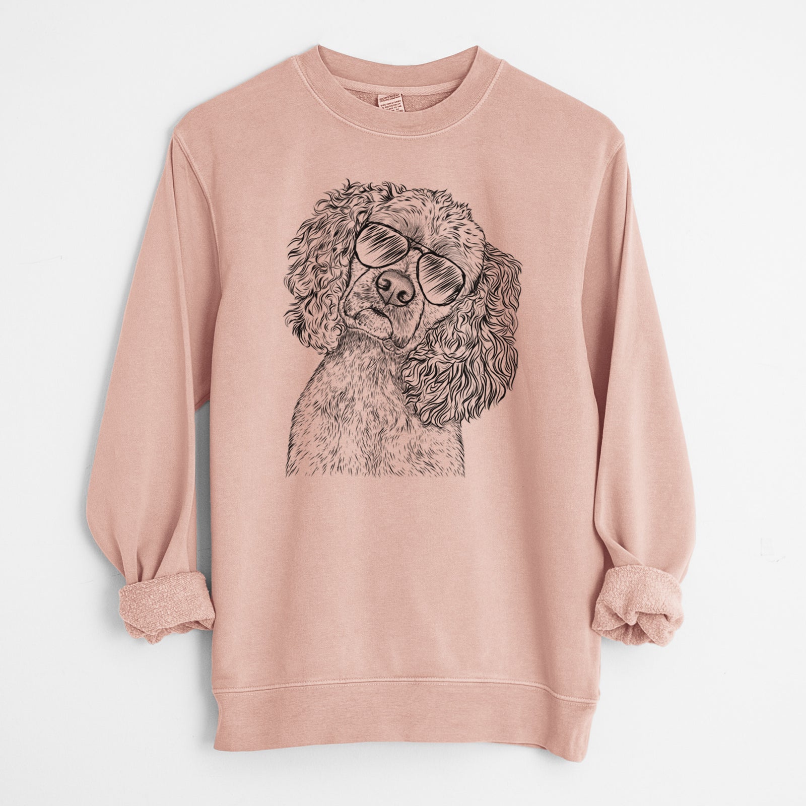 Aviator Sadie the Cocker Spaniel - Unisex Pigment Dyed Crew Sweatshirt