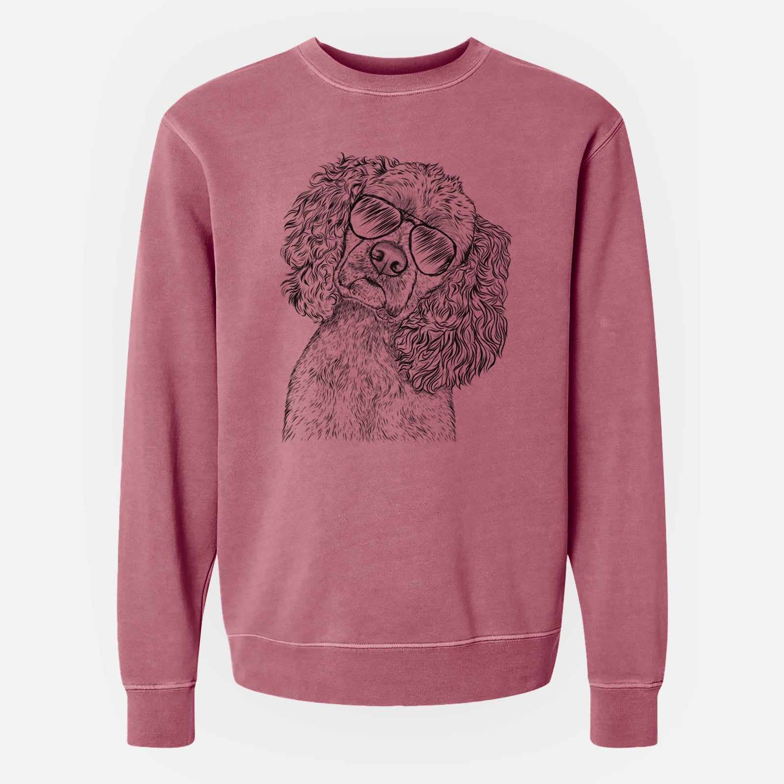 Aviator Sadie the Cocker Spaniel - Unisex Pigment Dyed Crew Sweatshirt