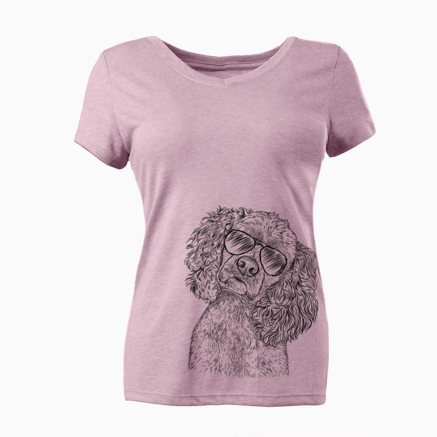 Aviator Sadie the Cocker Spaniel - Women's V-neck Shirt