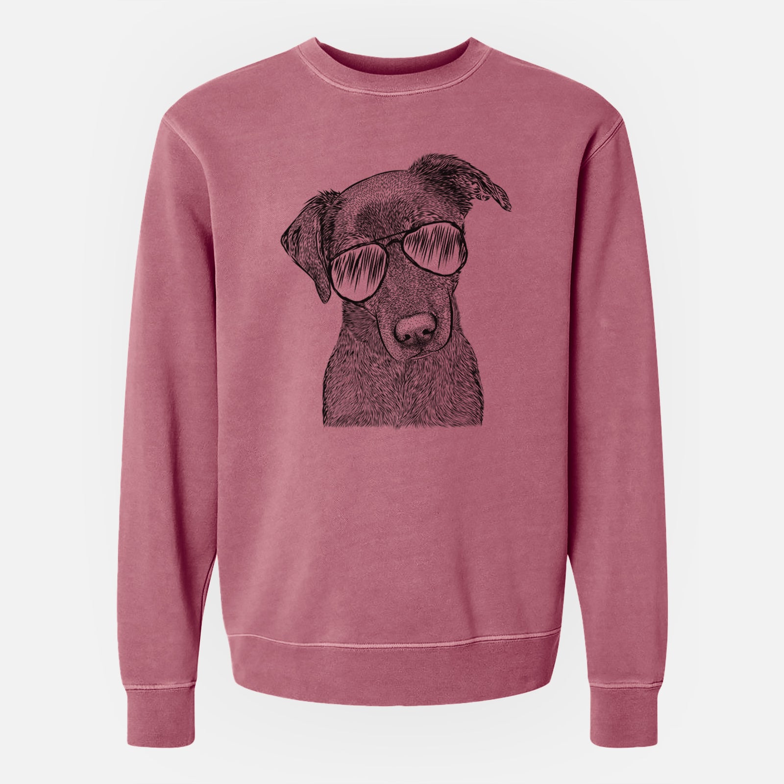 Aviator Sadie the Whipador - Unisex Pigment Dyed Crew Sweatshirt
