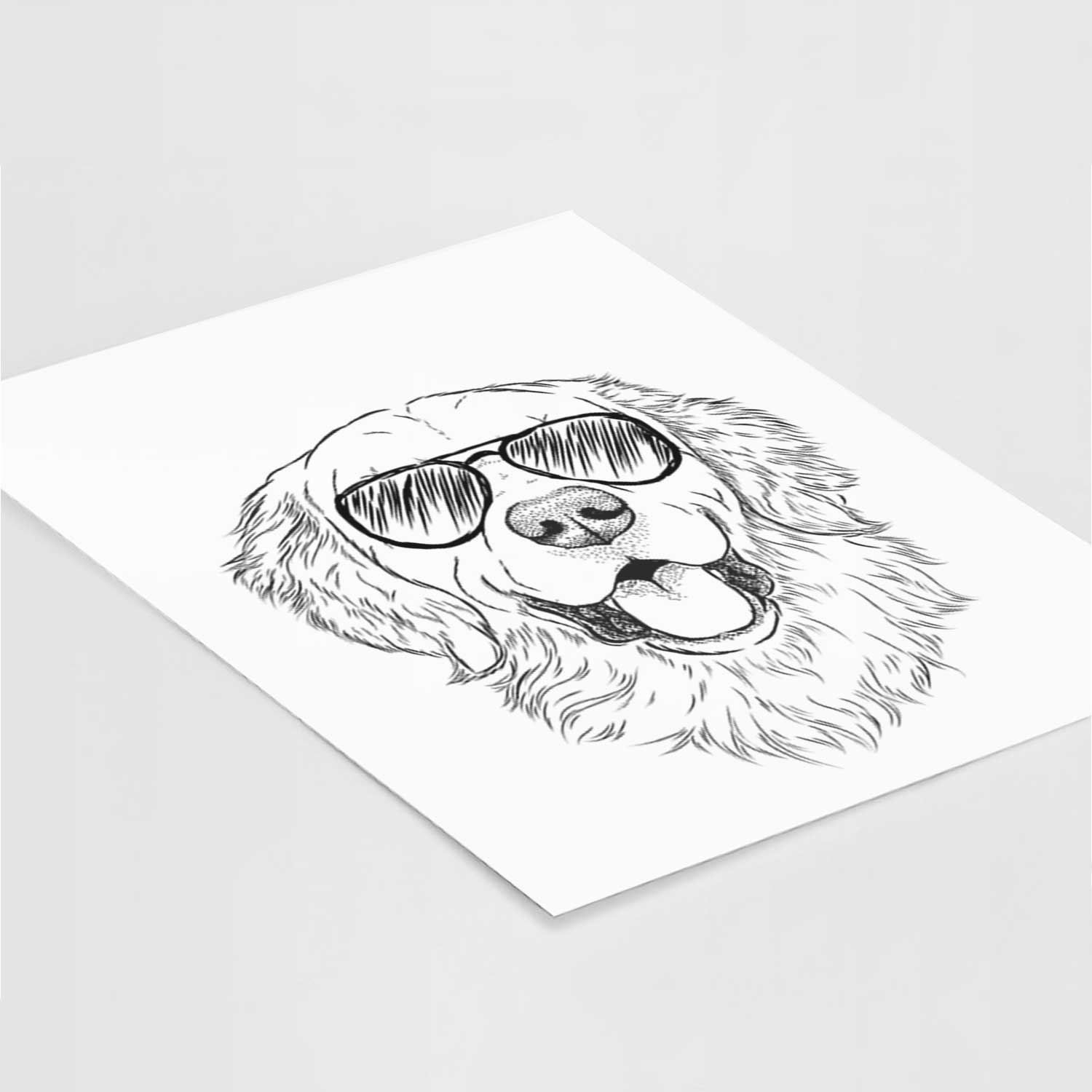 Sam the Golden Retriever Art Print