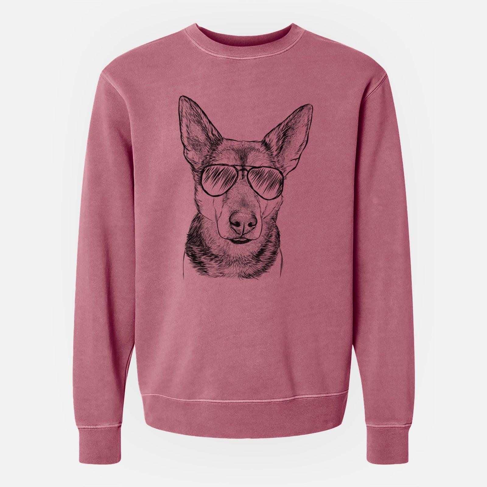 Aviator Sammie the Mixed Breed - Unisex Pigment Dyed Crew Sweatshirt
