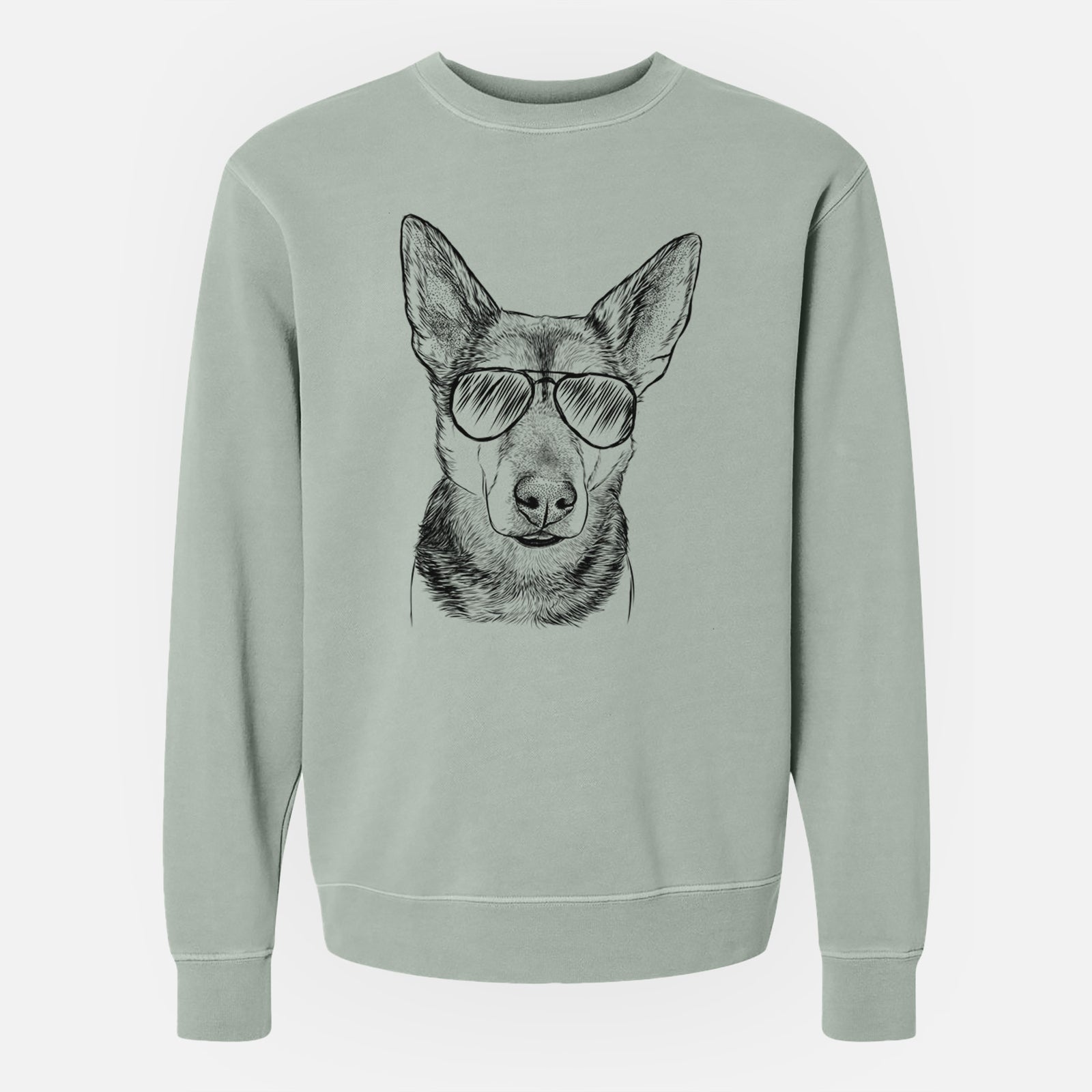 Aviator Sammie the Mixed Breed - Unisex Pigment Dyed Crew Sweatshirt