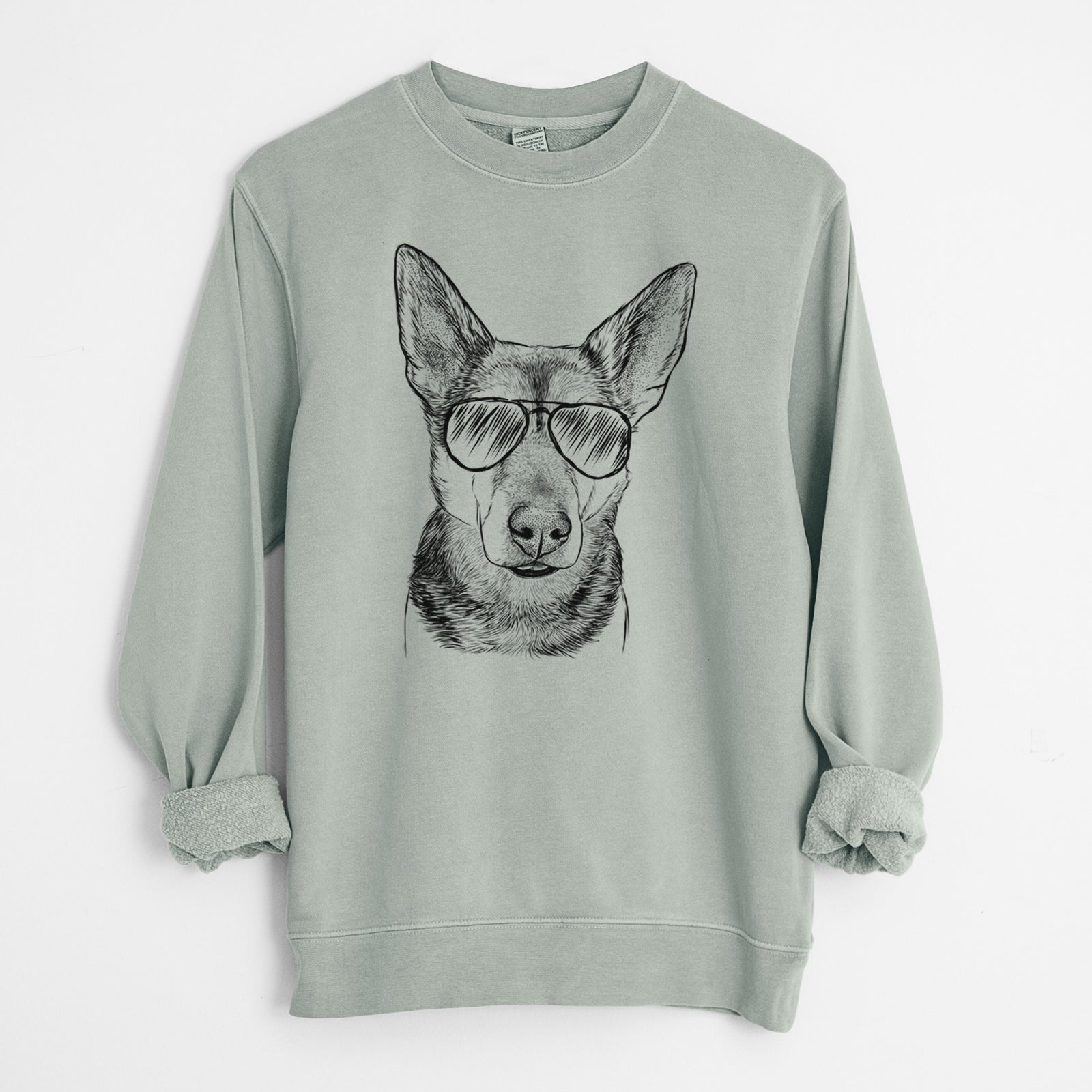 Aviator Sammie the Mixed Breed - Unisex Pigment Dyed Crew Sweatshirt