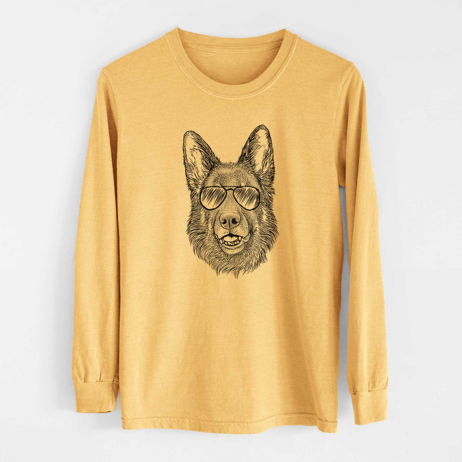 Aviators Sammie the German Shepherd - Heavyweight 100% Cotton Long Sleeve