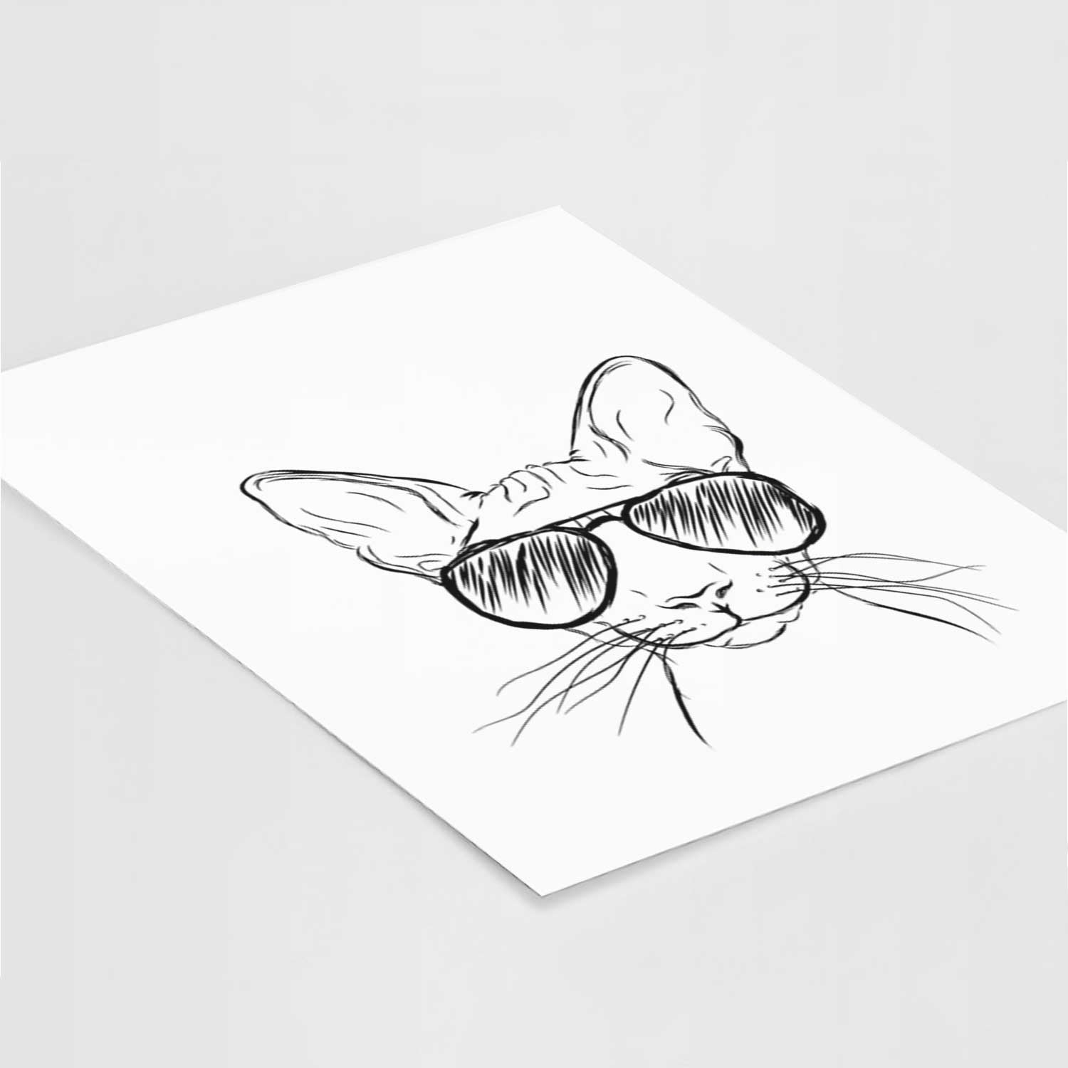 Sammy the Spinx Cat Art Print