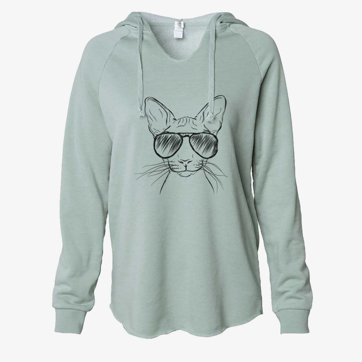 Sammy the Spinx Cat - Cali Wave Hooded Sweatshirt