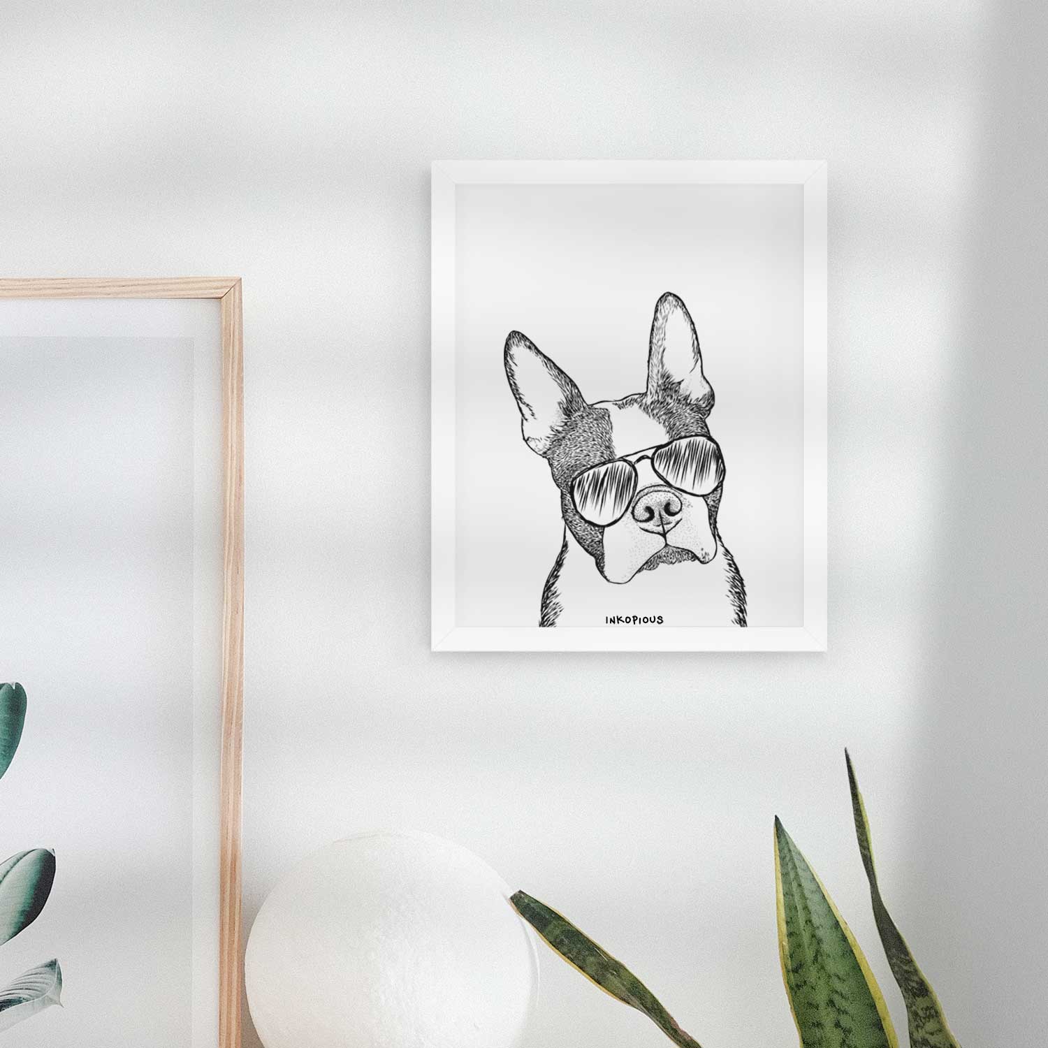 Samuel the Boston Terrier Art Print