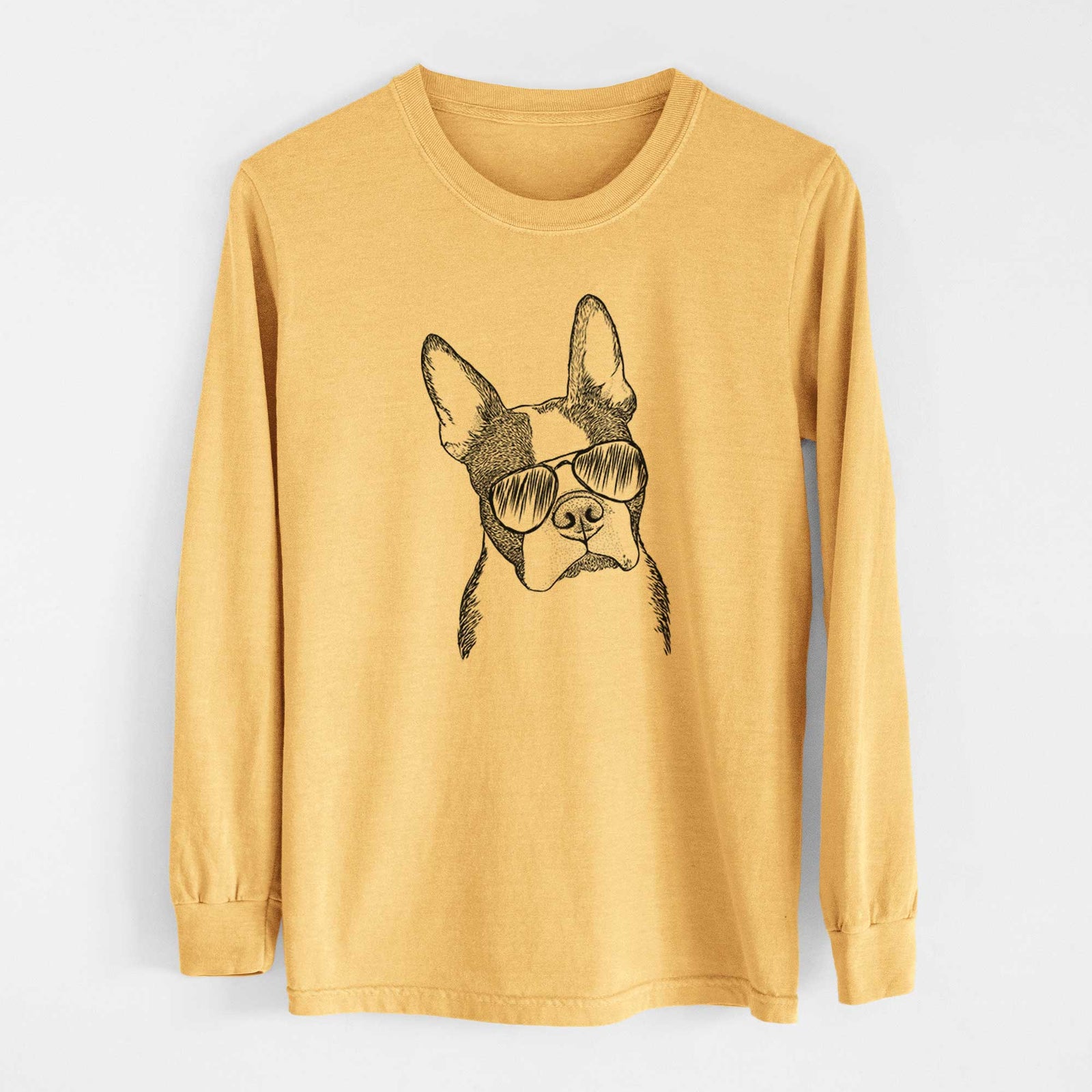 Aviators Samuel the Boston Terrier - Heavyweight 100% Cotton Long Sleeve