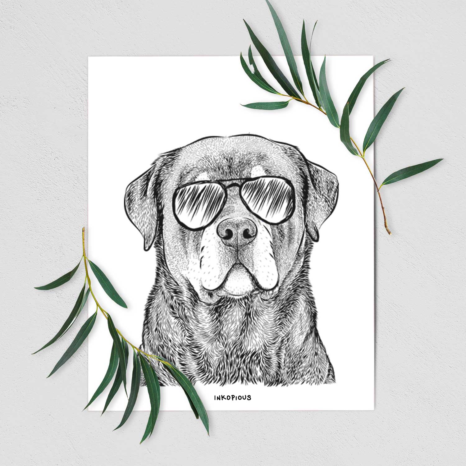Sarge the Rottweiler Art Print