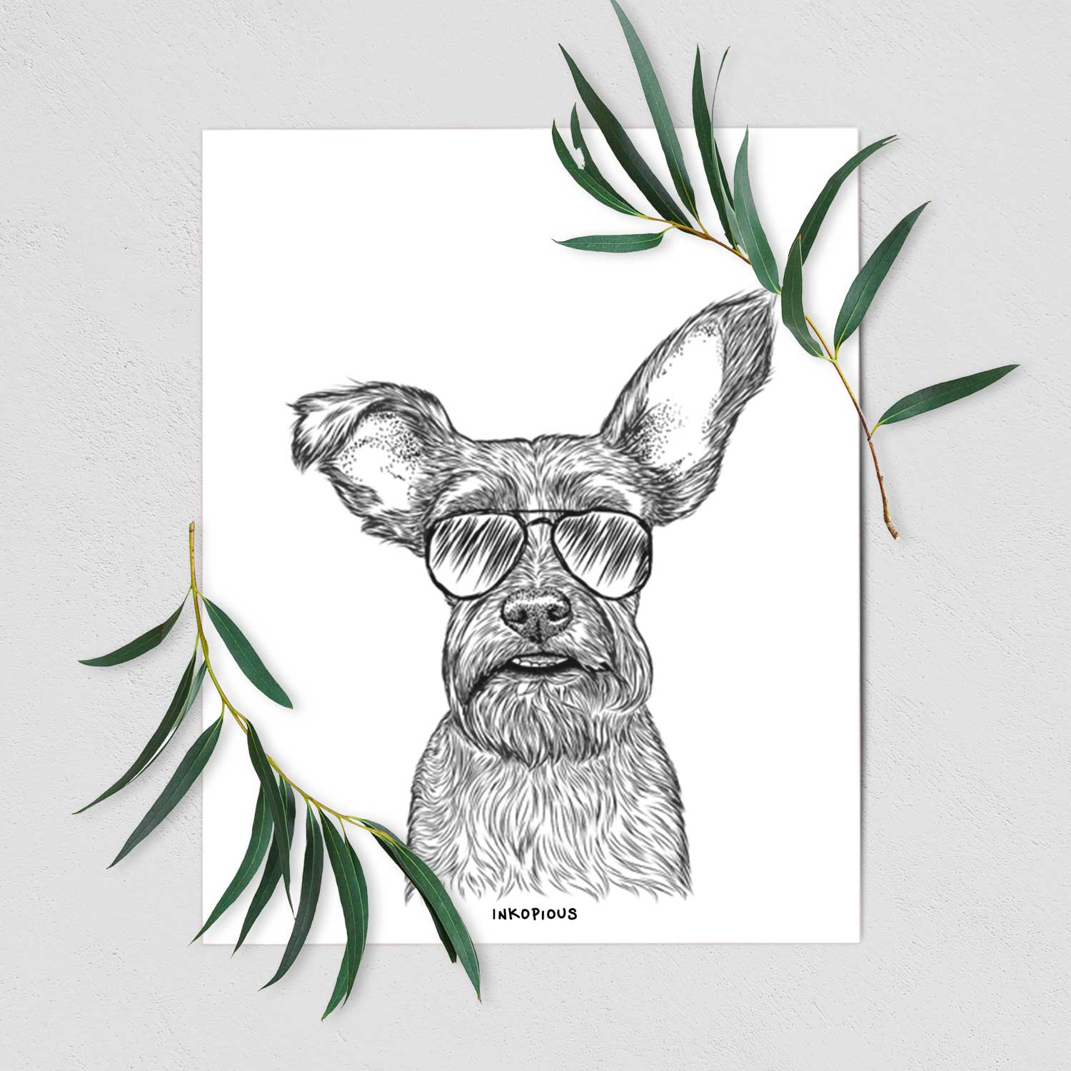 Sawyer the Snorkie Art Print