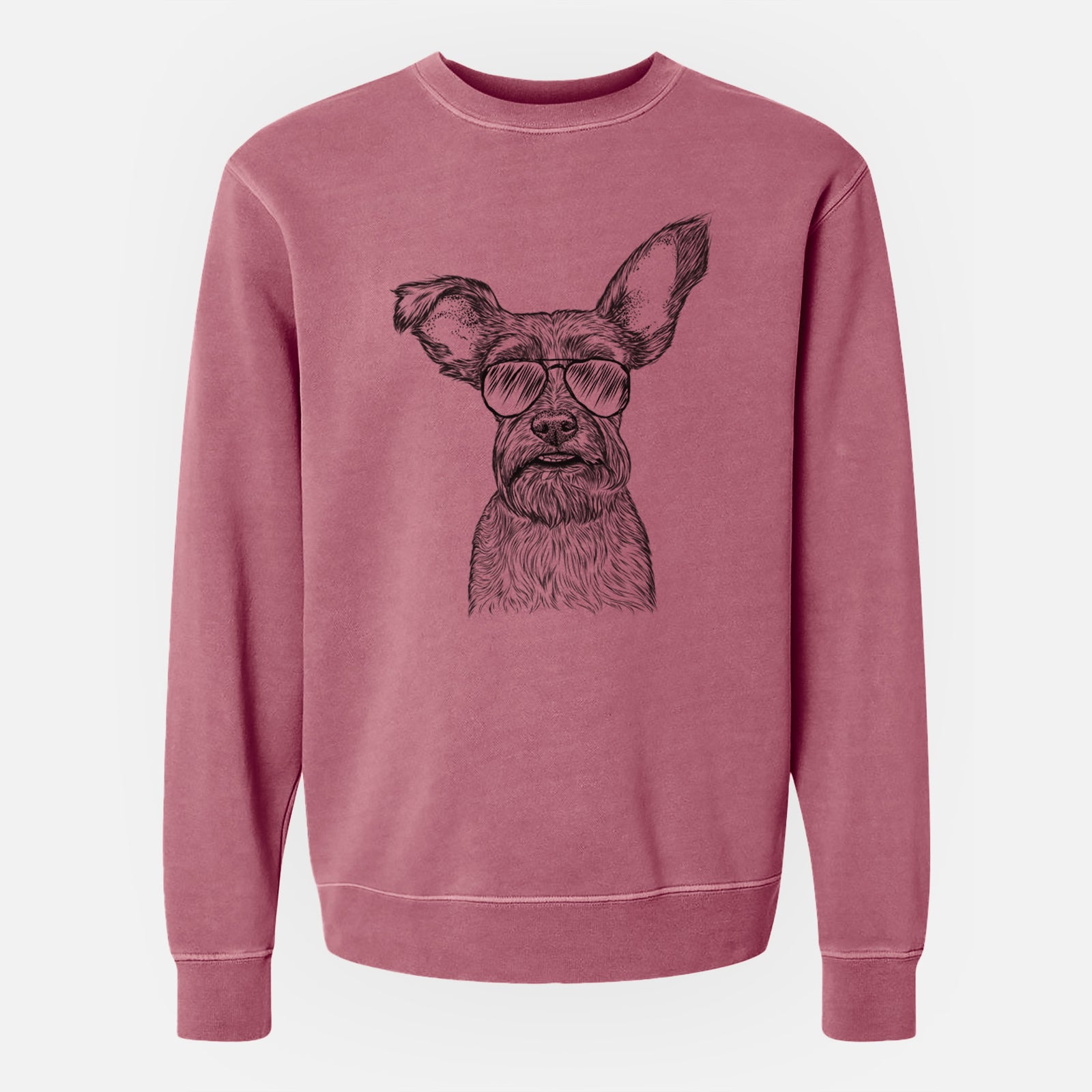 Aviator Sawyer the Snorkie - Unisex Pigment Dyed Crew Sweatshirt