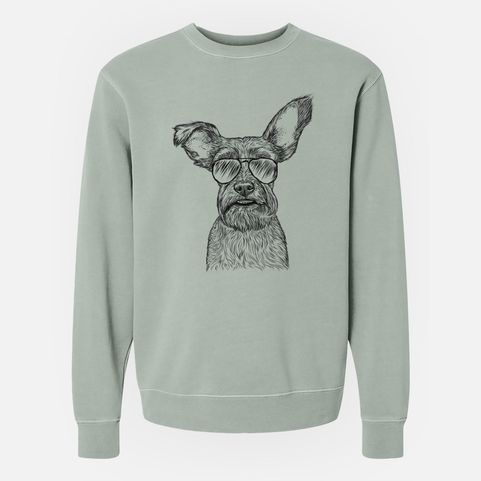Aviator Sawyer the Snorkie - Unisex Pigment Dyed Crew Sweatshirt