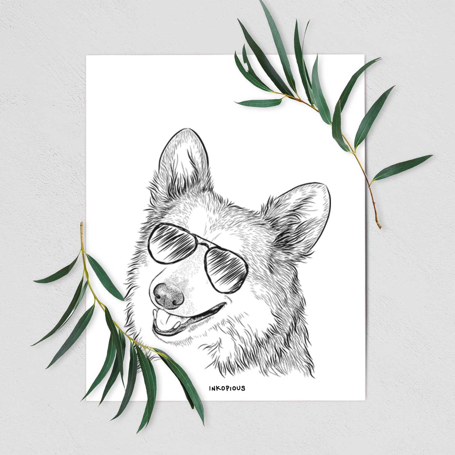 Scout the Pembroke Welsh Corgi Art Print