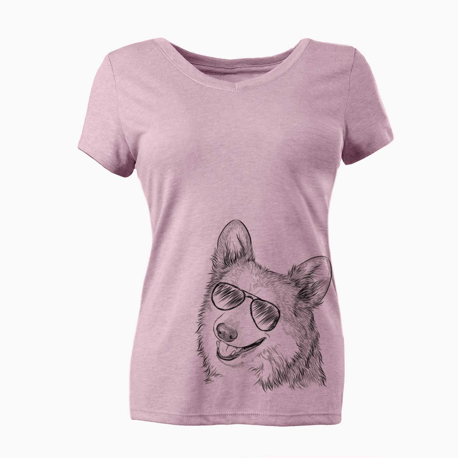 Aviator Scout the Pembroke Welsh Corgi - Women's V-neck Shirt