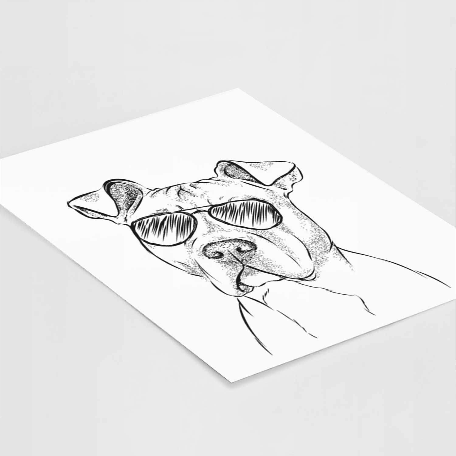 Scraps the American Staffordshire Mix Art Print