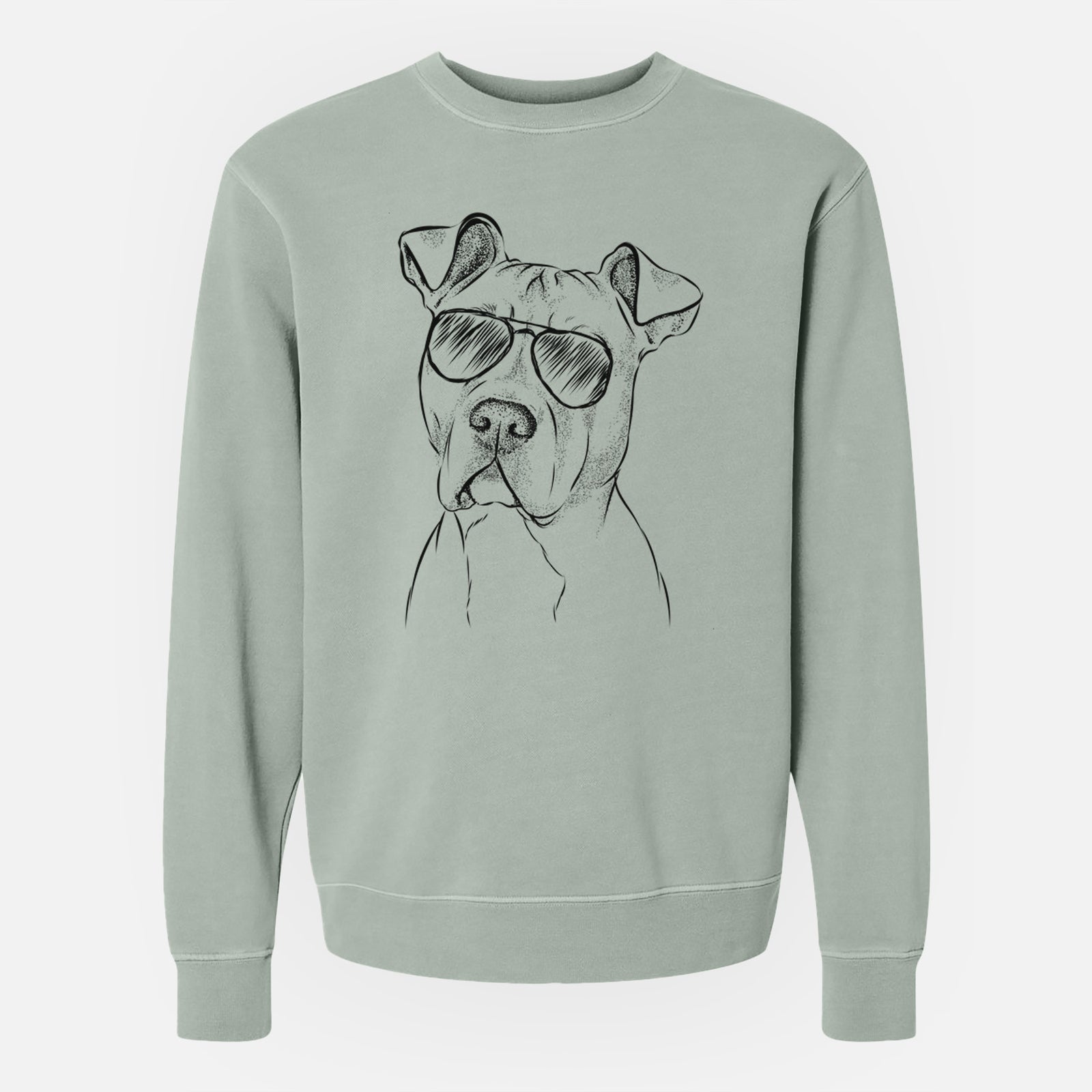 Aviator Scraps the American Staffordshire Mix - Unisex Pigment Dyed Crew Sweatshirt