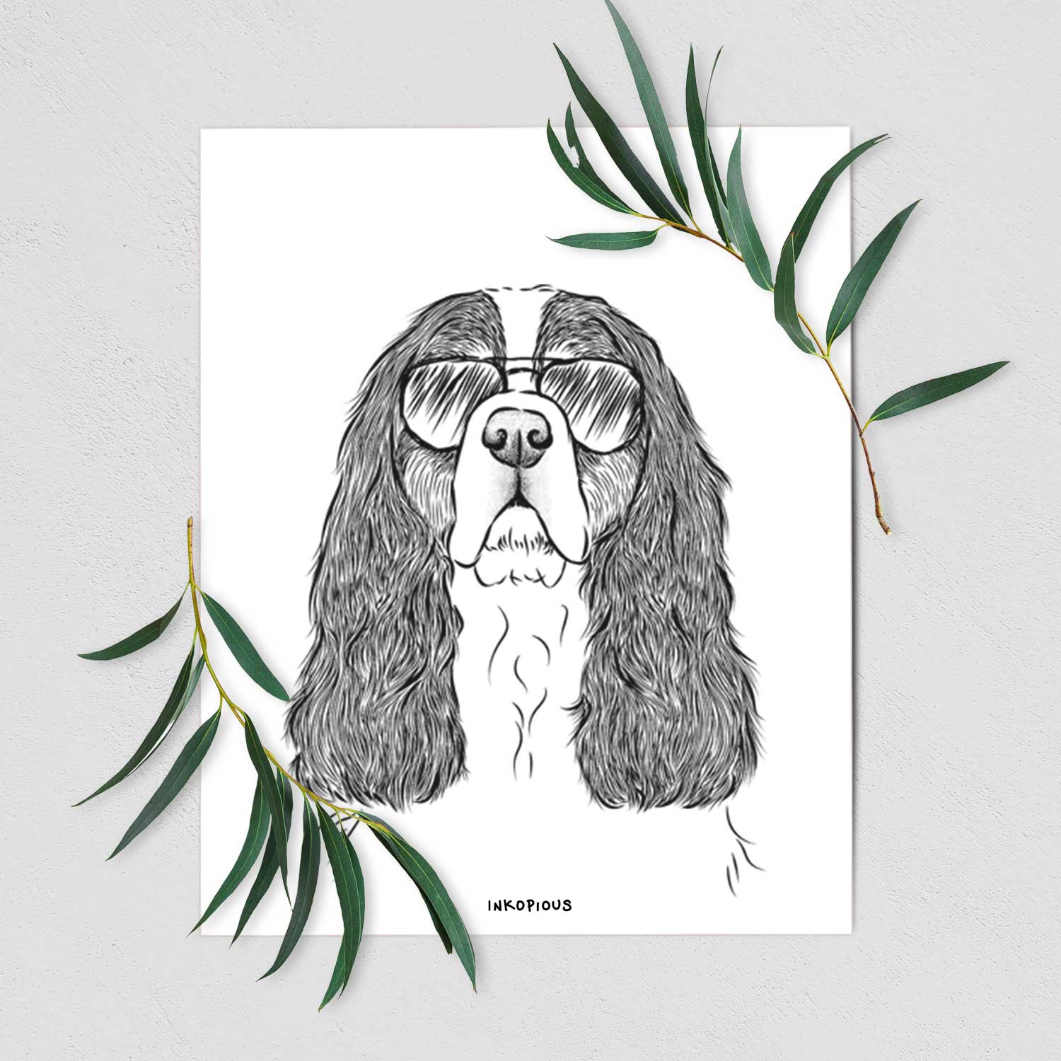 Sebastian the Cavalier King Charles Spaniel Art Print