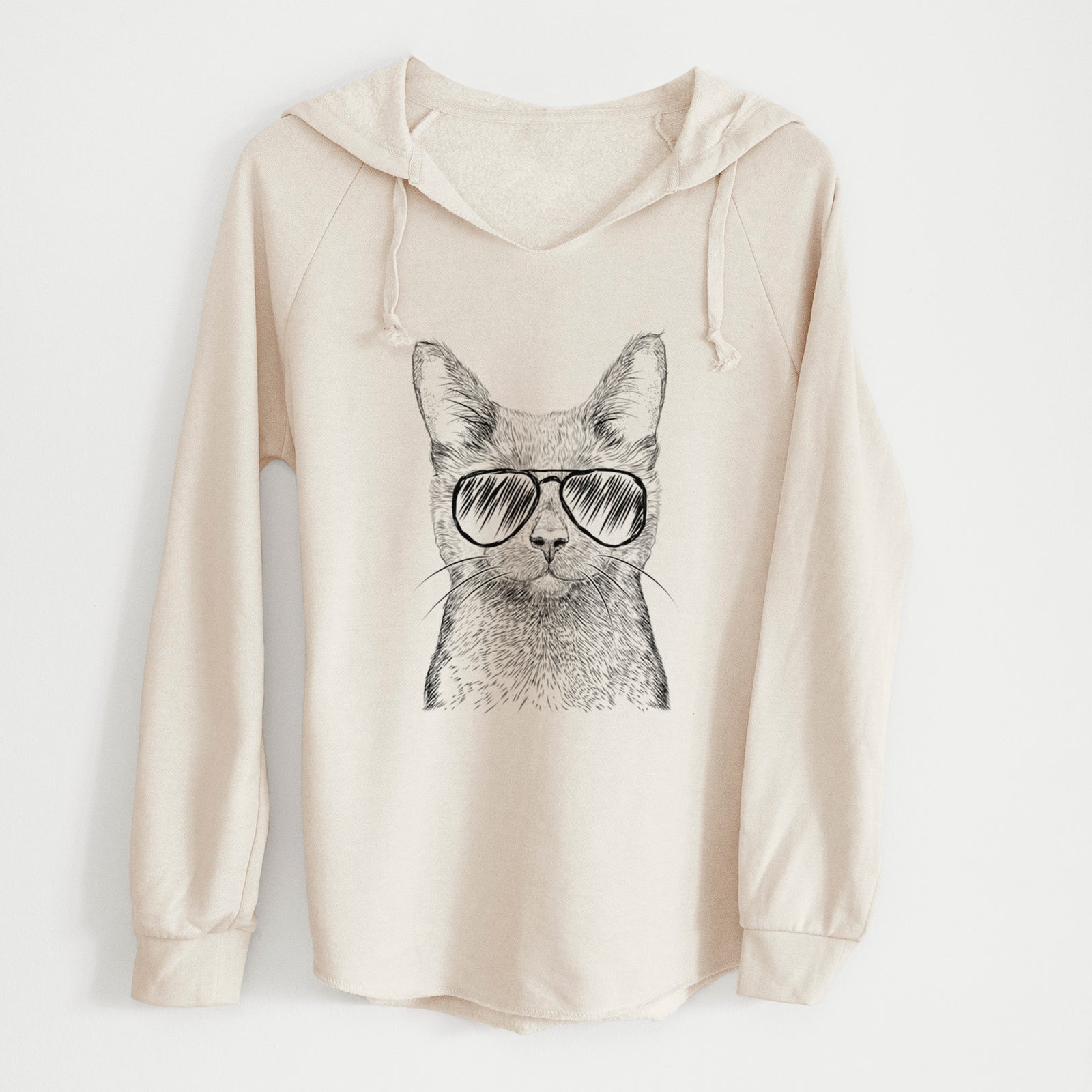 Aviator Shadow the Black Cat - Cali Wave Hooded Sweatshirt