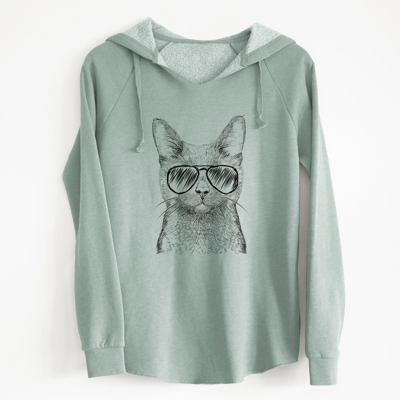 Aviator Shadow the Black Cat - Cali Wave Hooded Sweatshirt