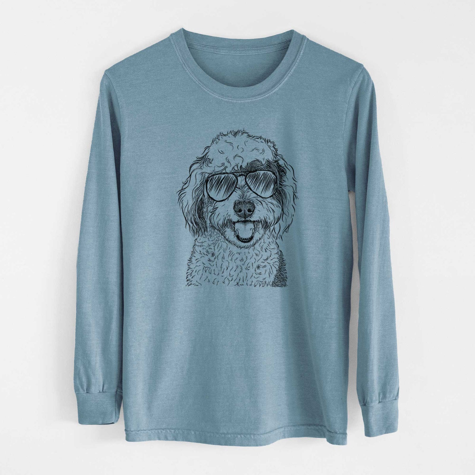 Aviators Sherlock the Sheepadoodle - Heavyweight 100% Cotton Long Sleeve