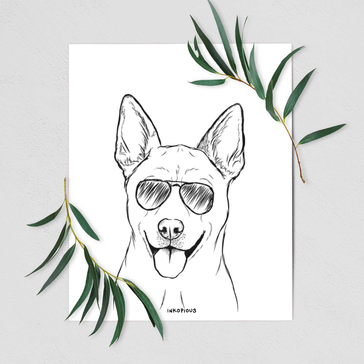 Silly Lilly the Mixed Breed Art Print
