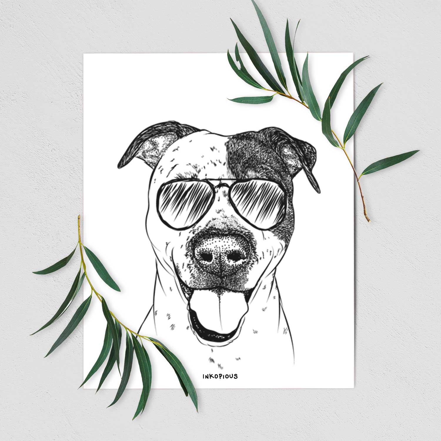 Simon the Mixed Breed Art Print