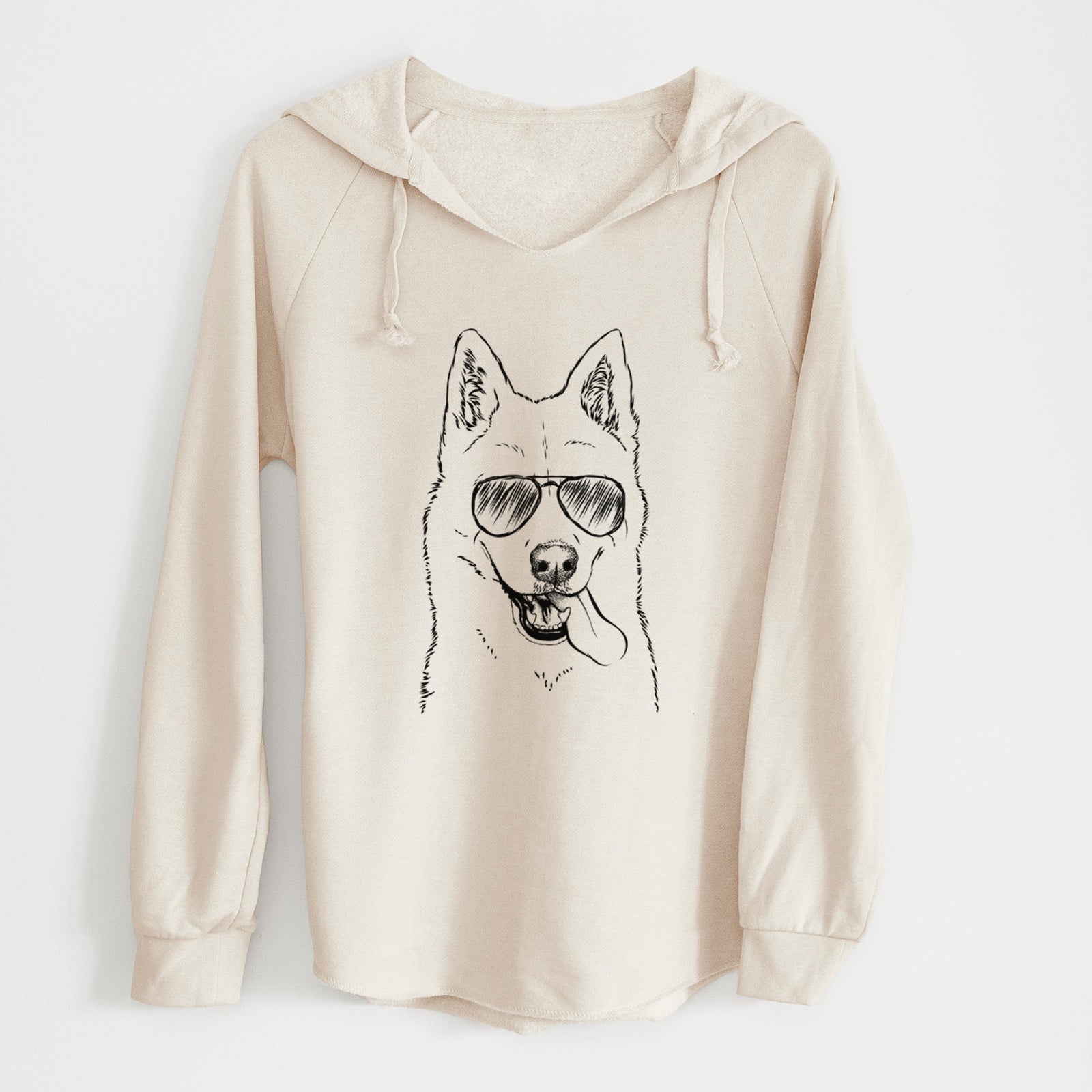 Aviator Sinatra the Siberian Husky - Cali Wave Hooded Sweatshirt