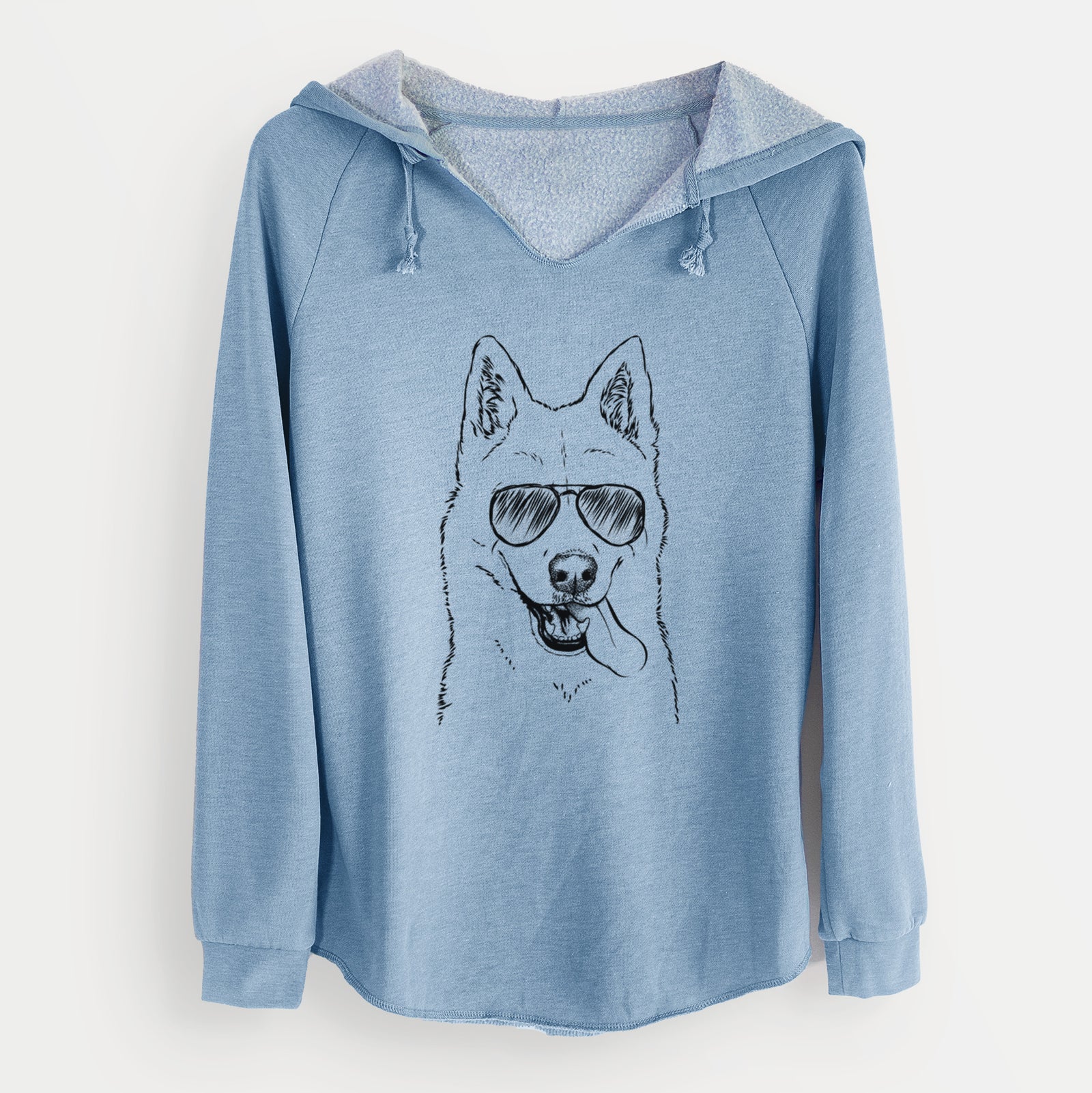 Aviator Sinatra the Siberian Husky - Cali Wave Hooded Sweatshirt