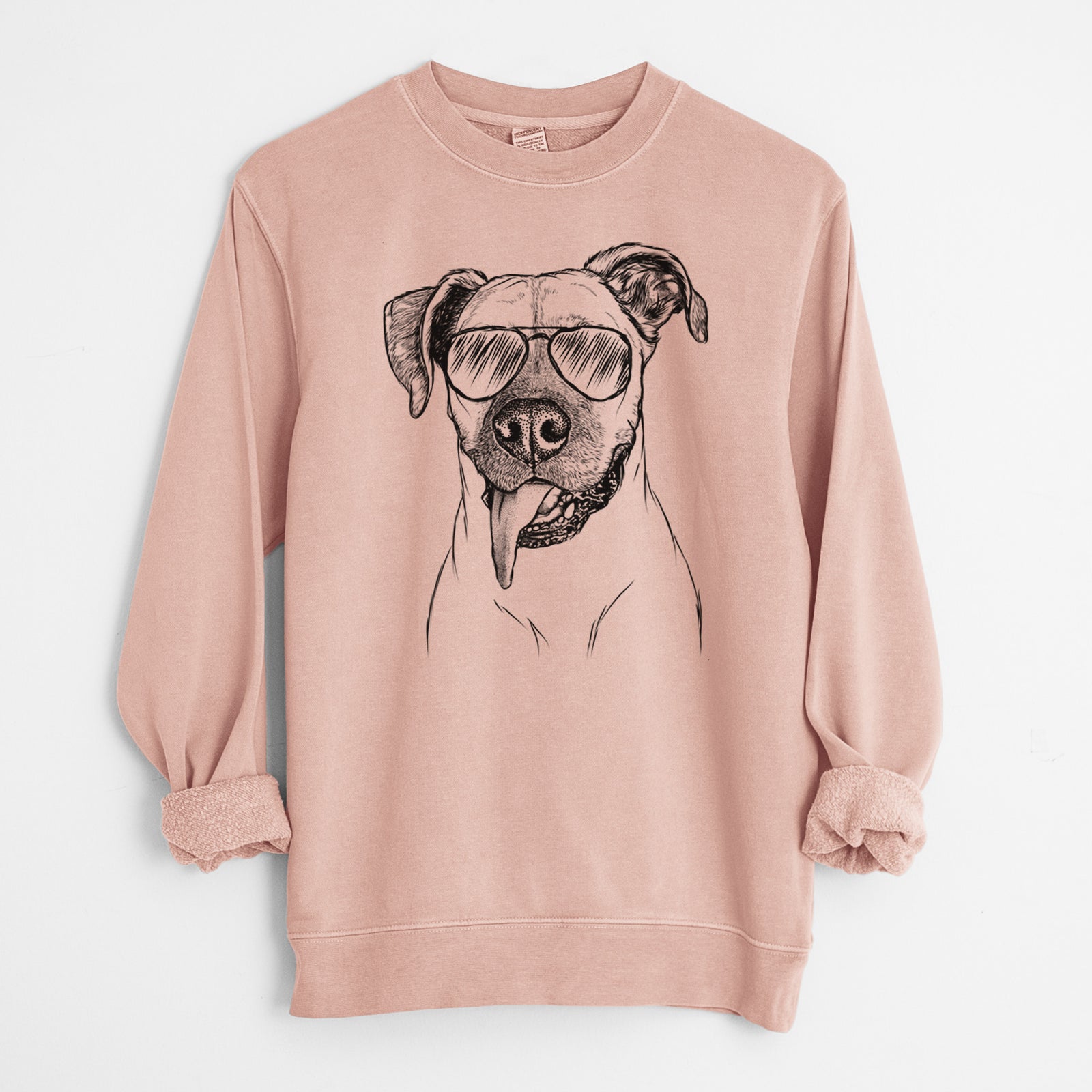 Aviator Sir Jake the Boxer - Unisex Pigment Dyed Crew Sweatshirt