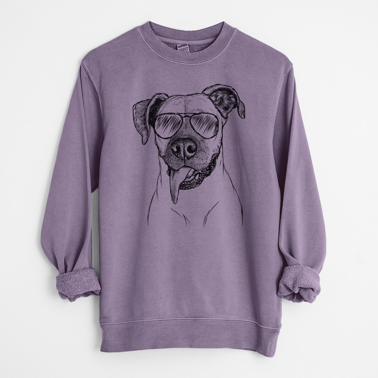 Aviator Sir Jake the Boxer - Unisex Pigment Dyed Crew Sweatshirt