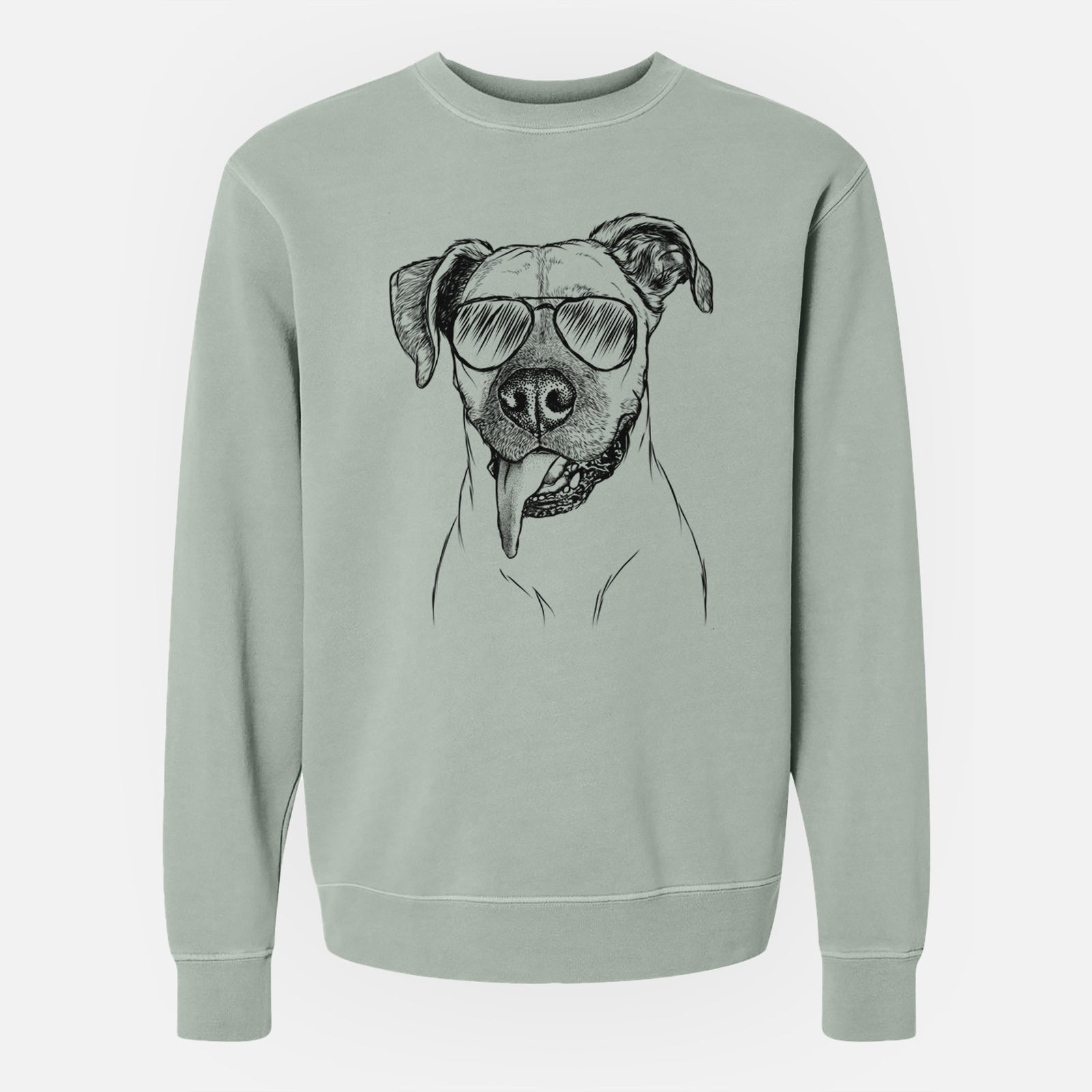 Aviator Sir Jake the Boxer - Unisex Pigment Dyed Crew Sweatshirt