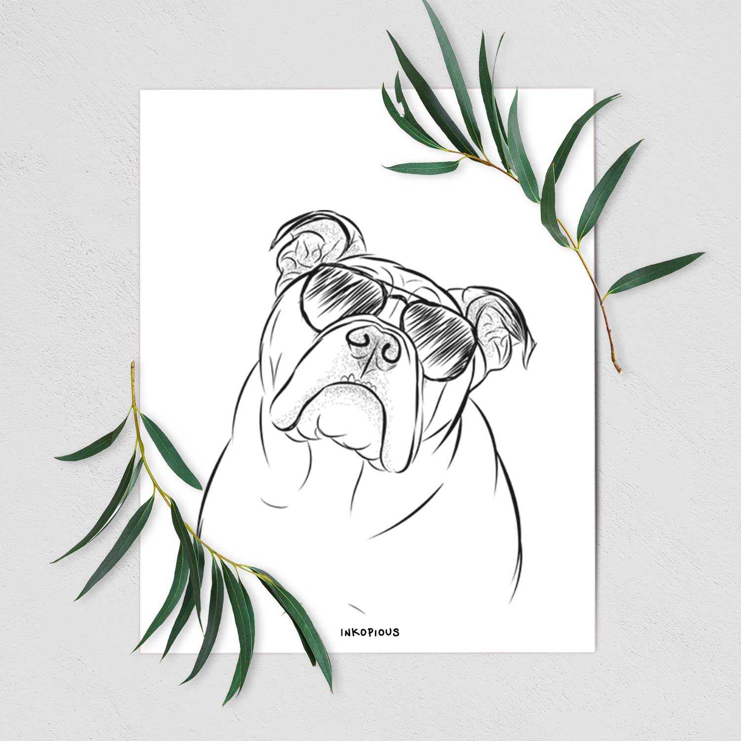 Sir Louis the English Bulldog Art Print