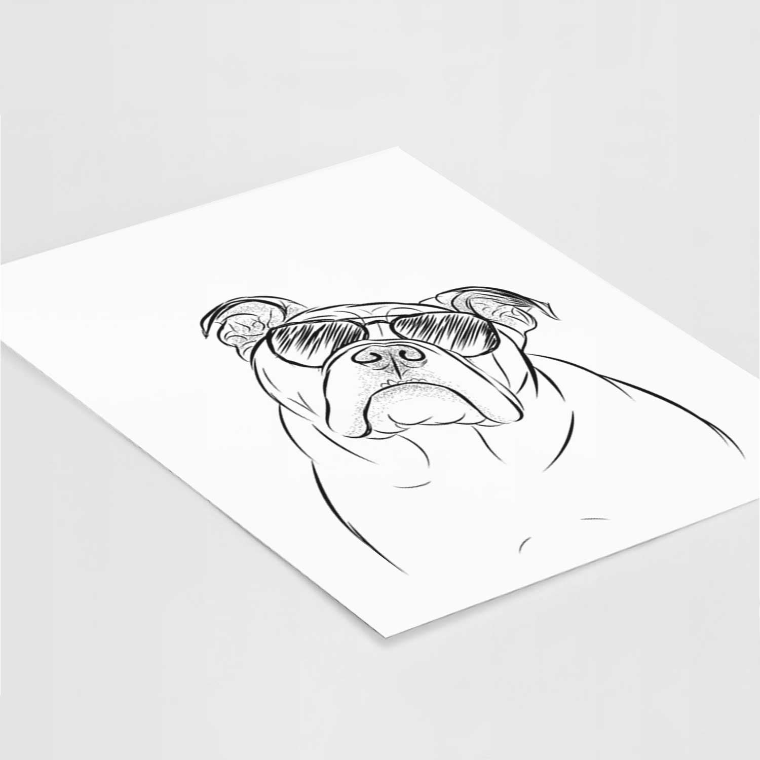 Sir Louis the English Bulldog Art Print