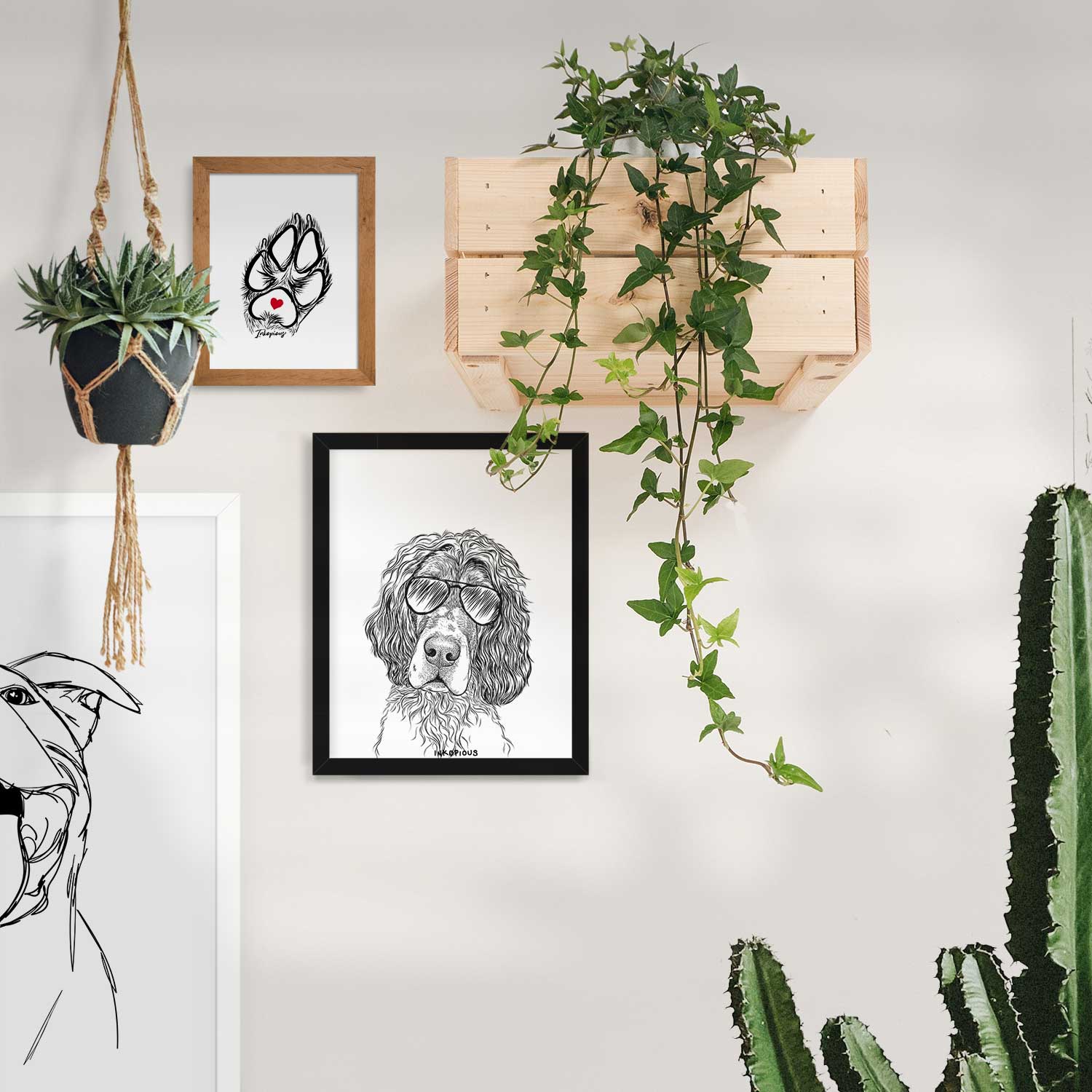 Sir Rexford the Blue Belton English Setter Art Print