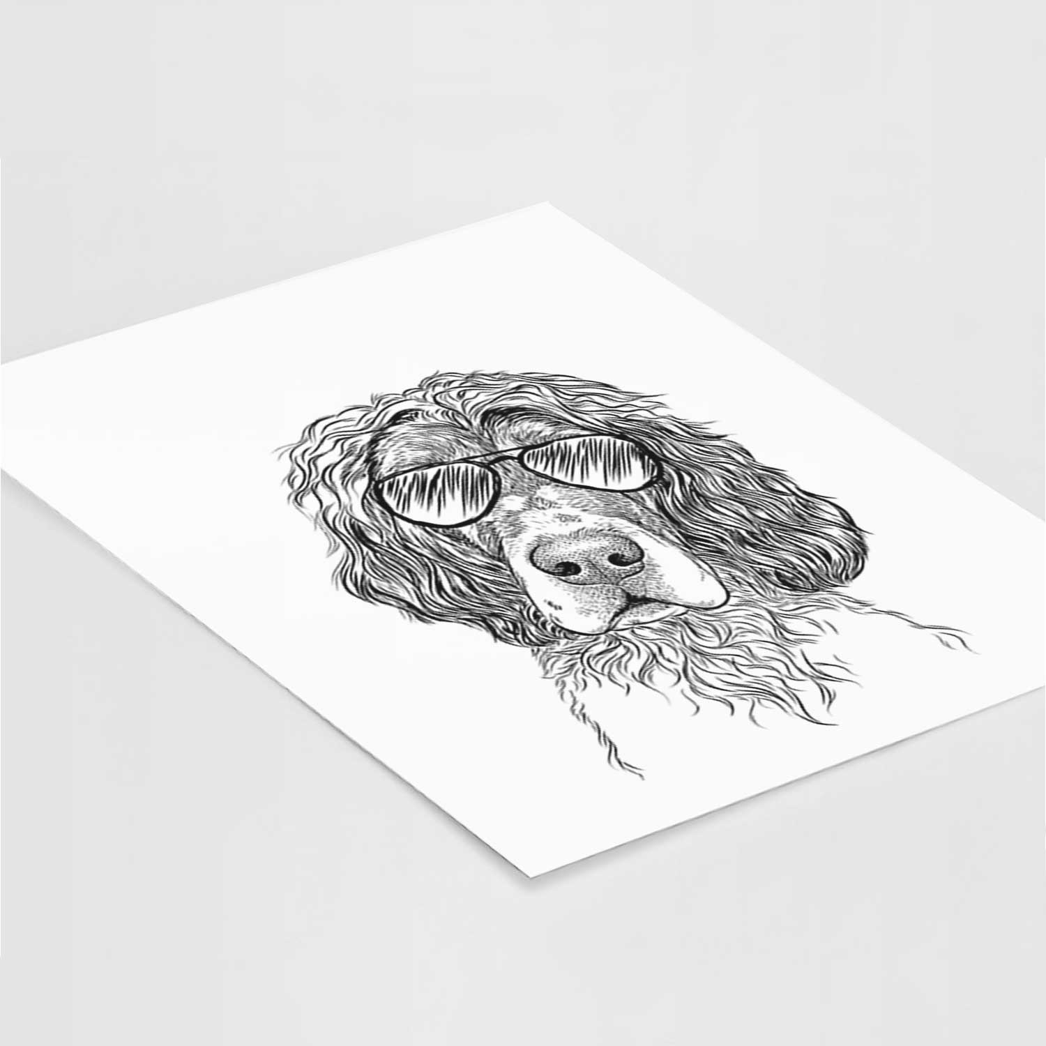 Sir Rexford the Blue Belton English Setter Art Print