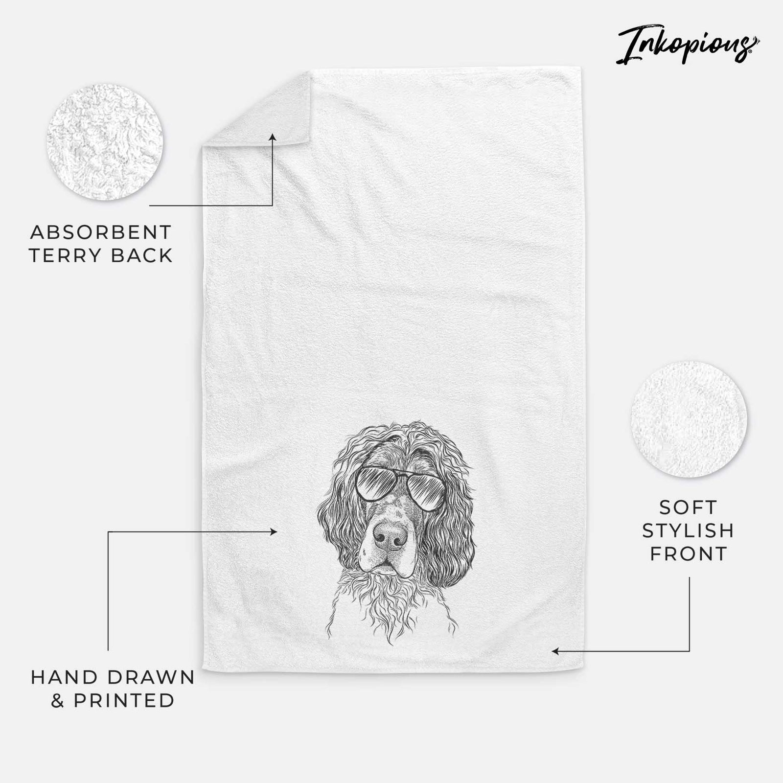 Sir Rexford the Blue Belton English Setter Decorative Hand Towel