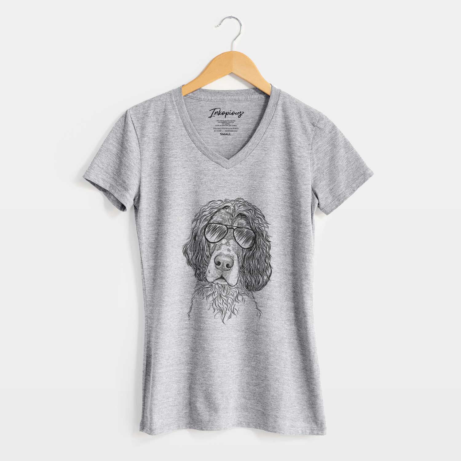 Aviator Sir Rexford the Blue Belton English Setter - Women's V-neck Shirt