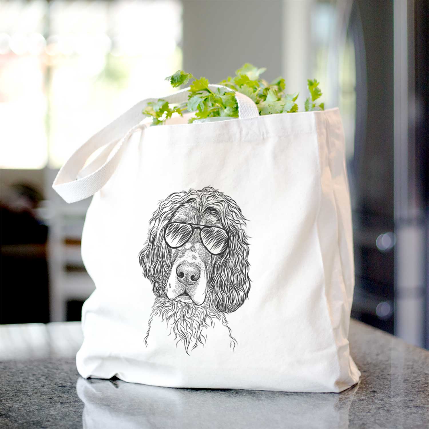 Sir Rexford the Blue Belton English Setter - Tote Bag