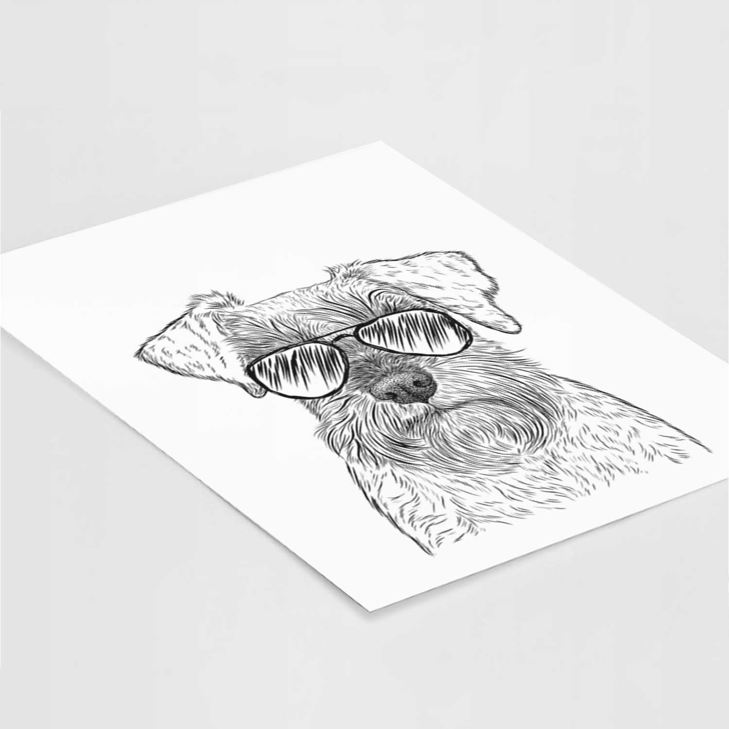 Smokey the Miniature Schnauzer Art Print