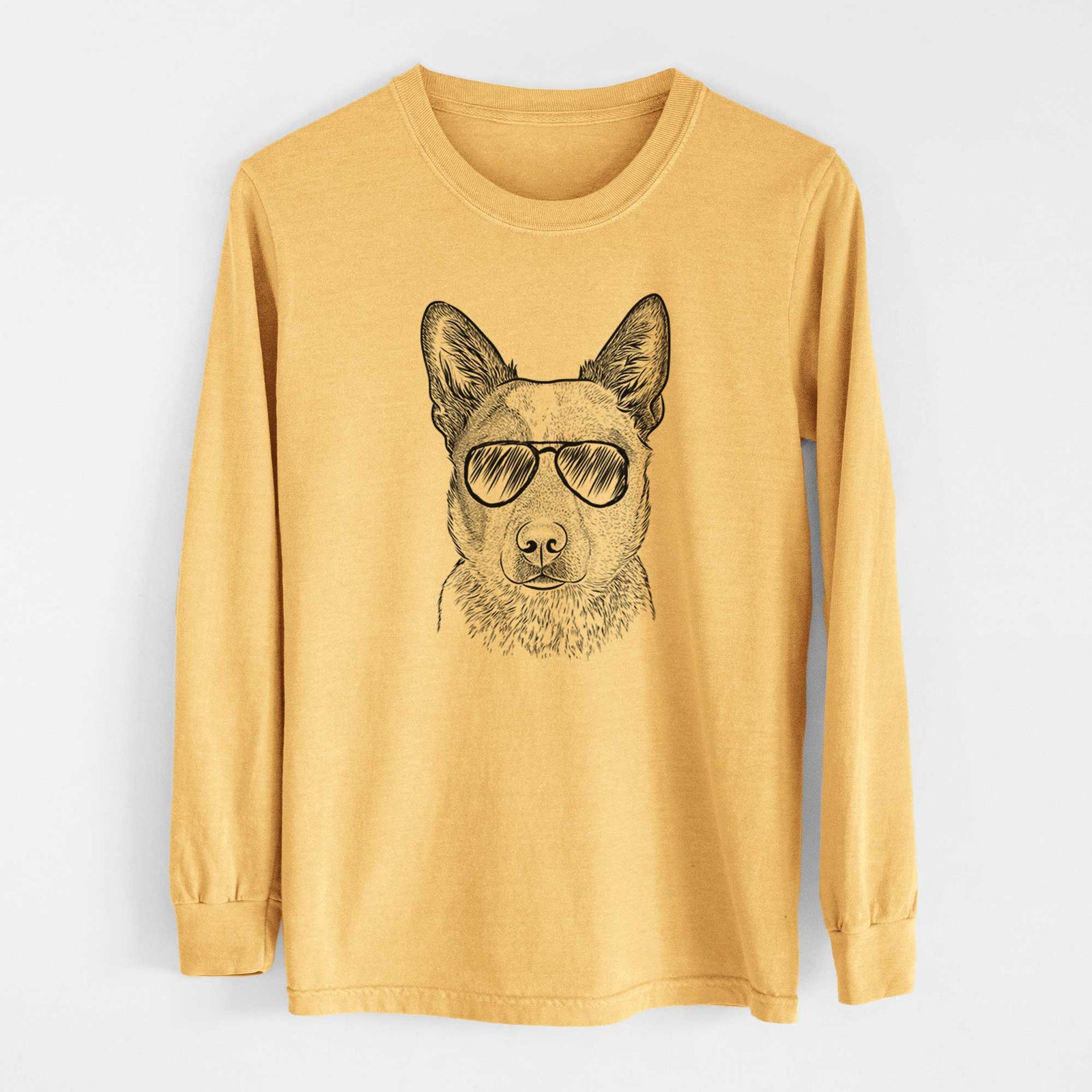 Aviators Snap the Australian Cattle Dog - Heavyweight 100% Cotton Long Sleeve