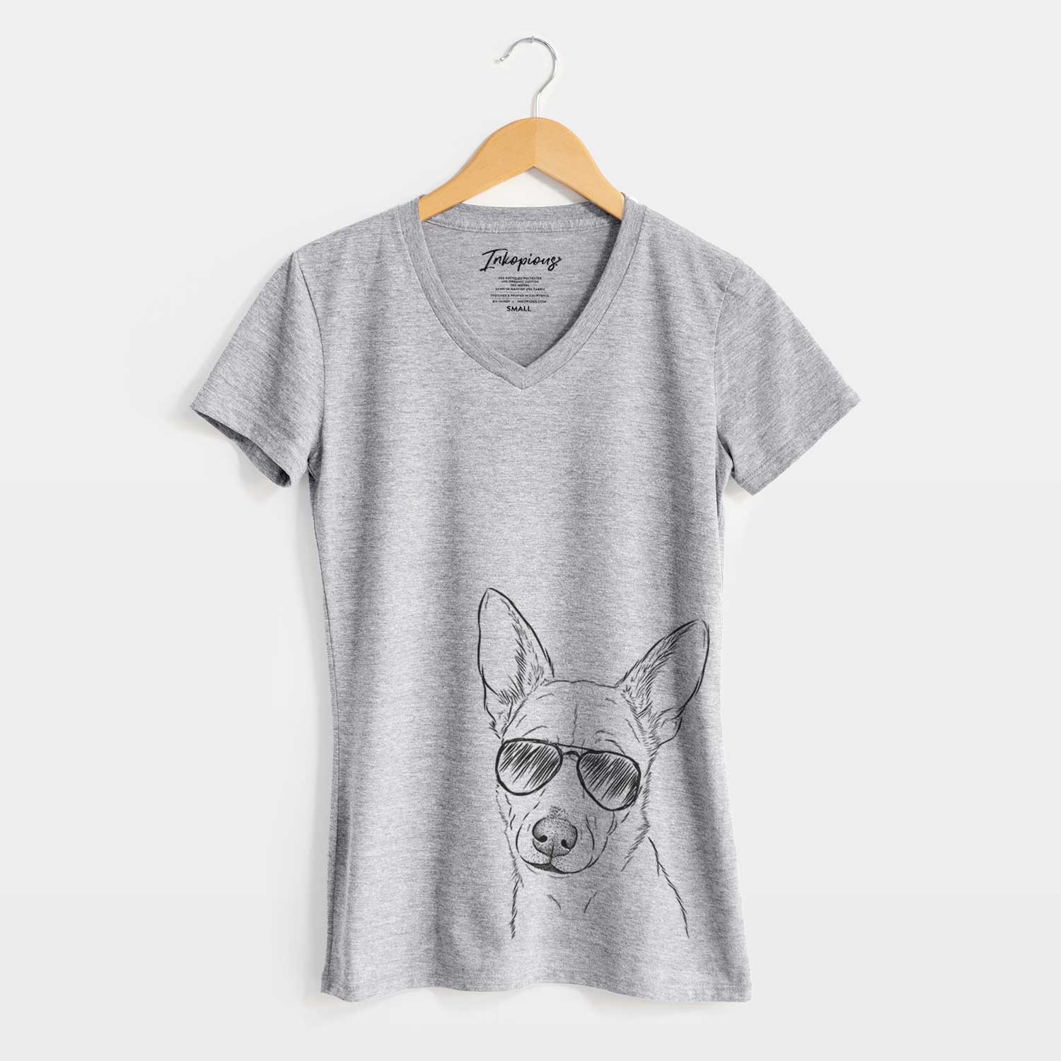 Aviator Sooner the Huskimo - Women's V-neck Shirt