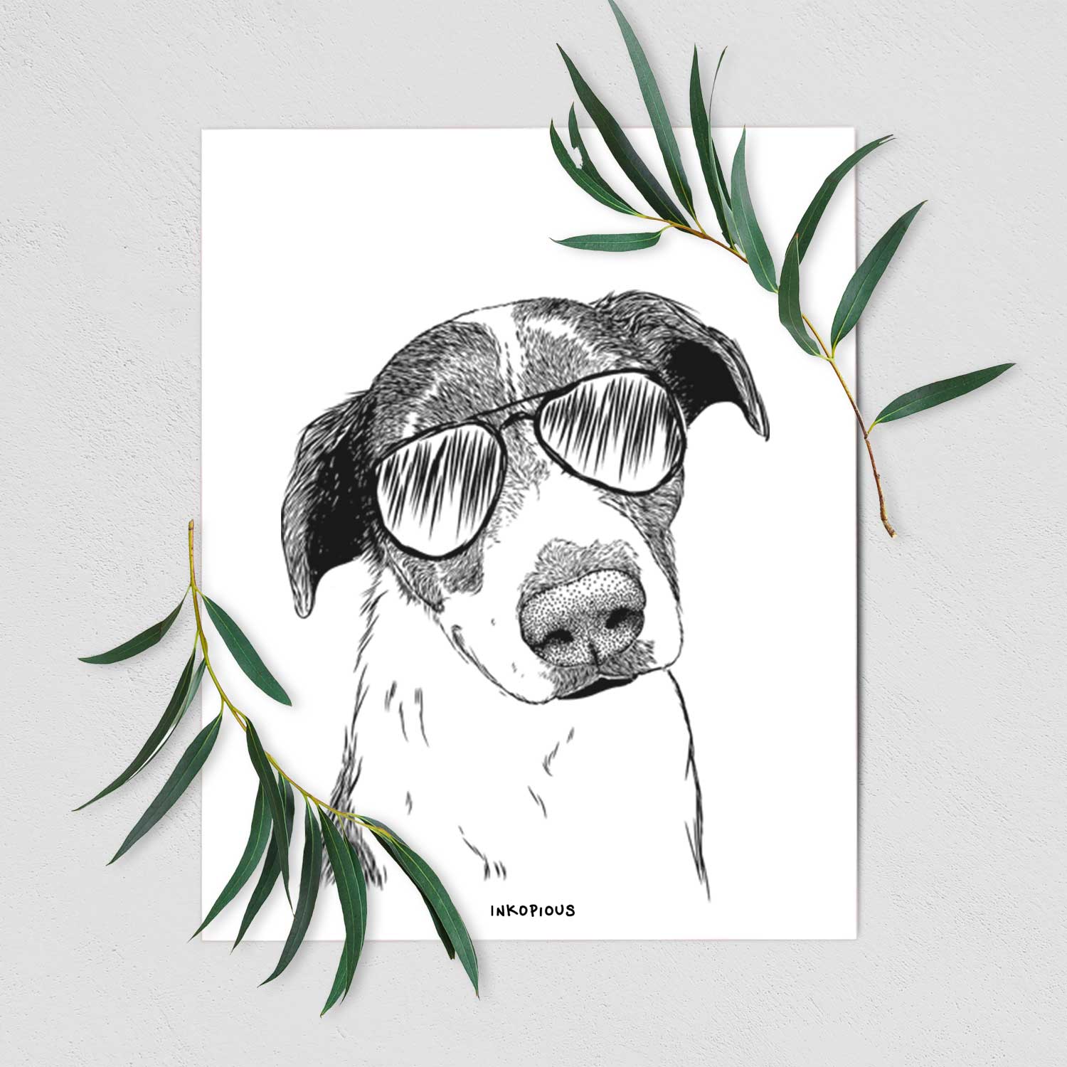 Sophia the Mixed Breed Art Print