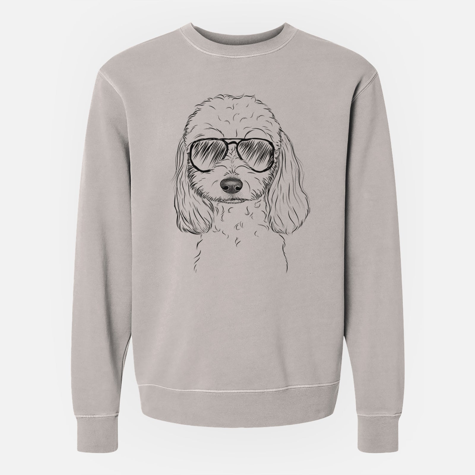 Aviator Sophie the Coton de Tulear - Unisex Pigment Dyed Crew Sweatshirt