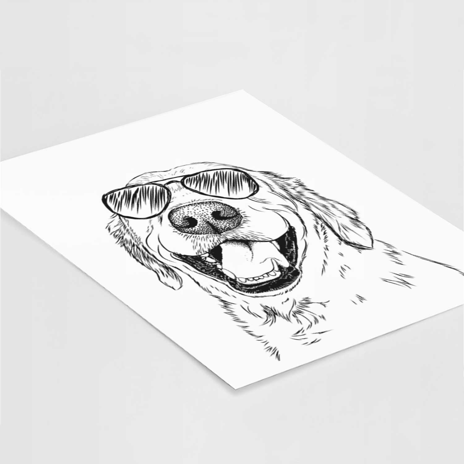 Spanky the Golden Retriever Art Print