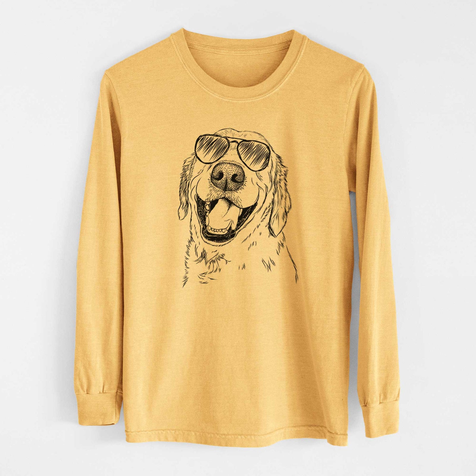 Aviators Spanky the Golden Retriever - Heavyweight 100% Cotton Long Sleeve