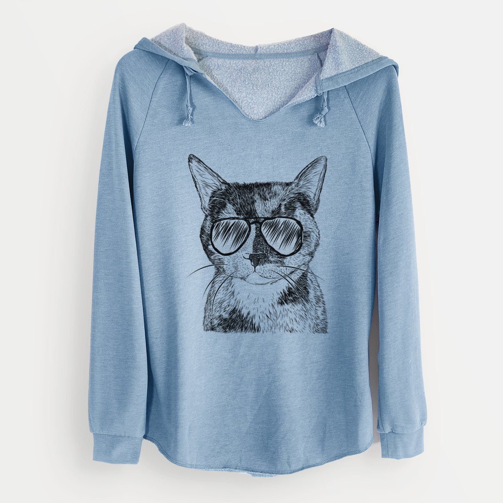 Aviator Spooky Kitty the Tortoiseshell Cat - Cali Wave Hooded Sweatshirt