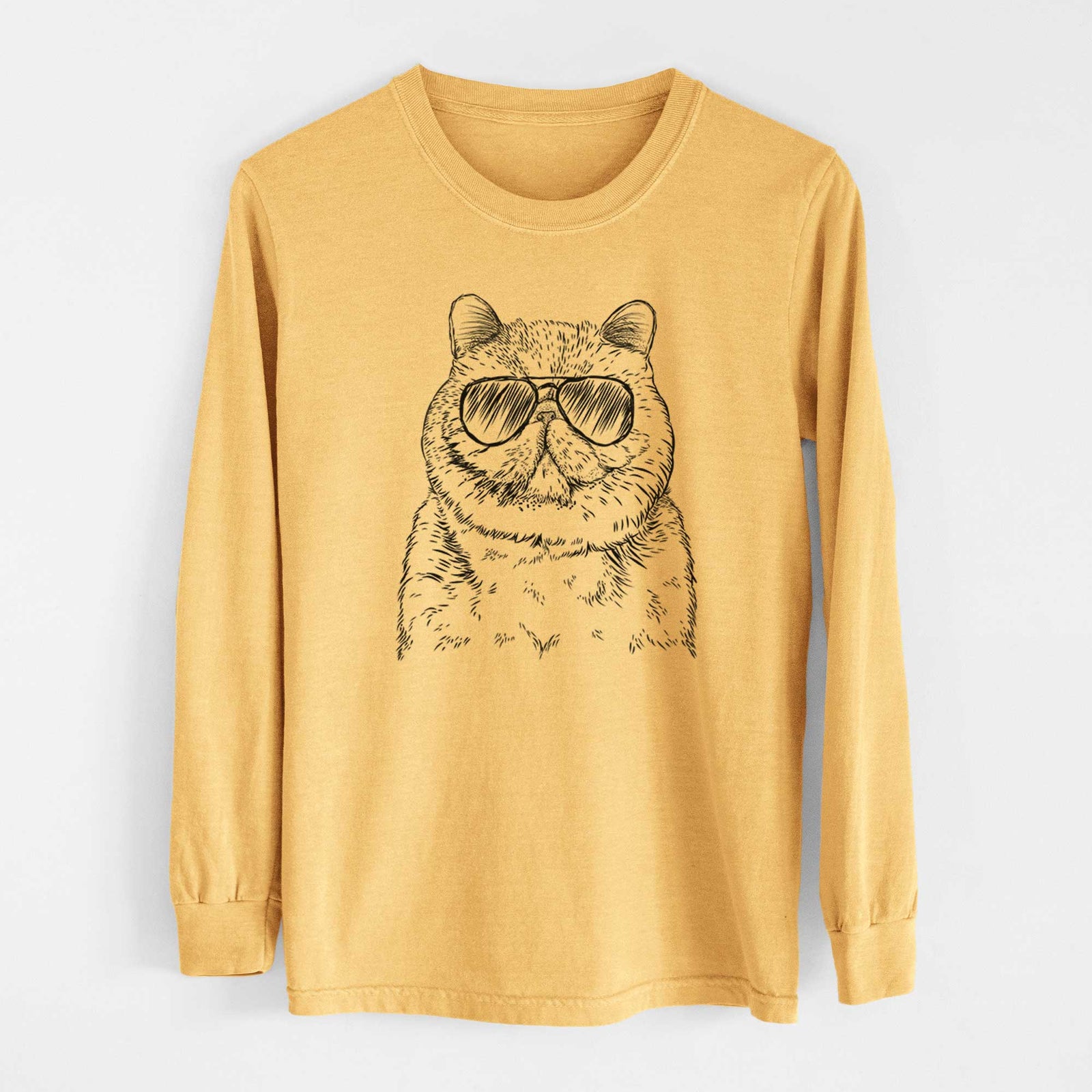 Aviators Squish the Exotic Shorthair Cat - Heavyweight 100% Cotton Long Sleeve