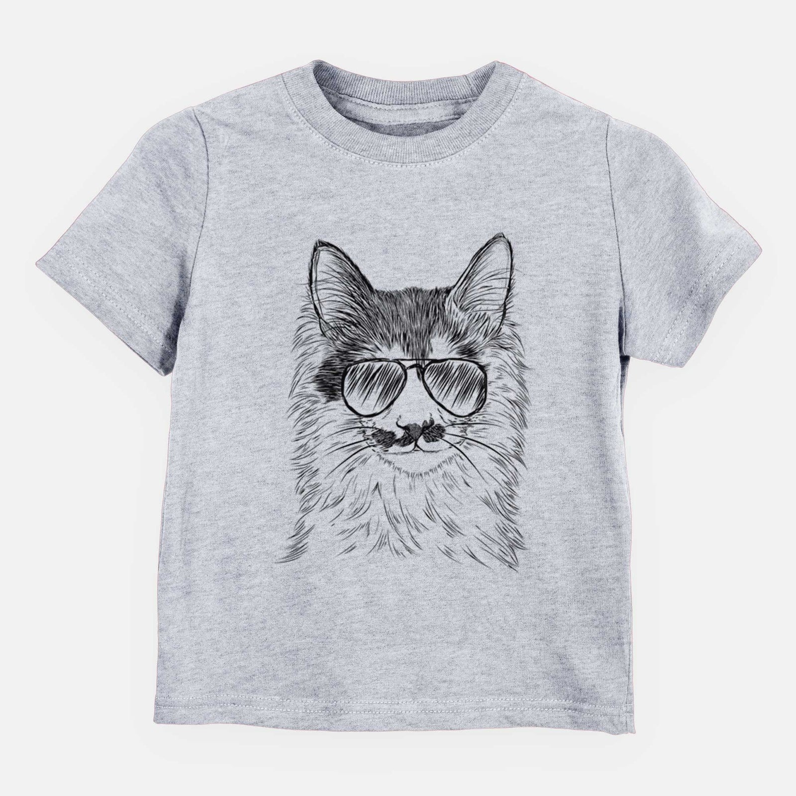Aviator Stache the Longhaired Mustard Cat - Kids/Youth/Toddler Shirt